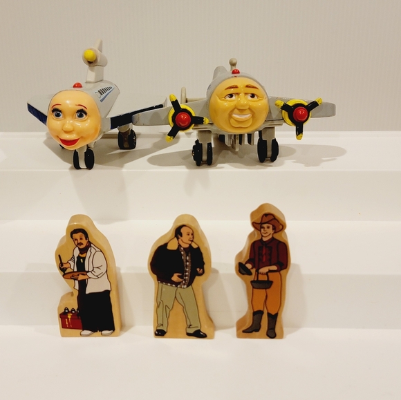 Jay Jay the Jet Plane O ' Malley Family and Plane Wooden Character Set - Picture 1 of 10